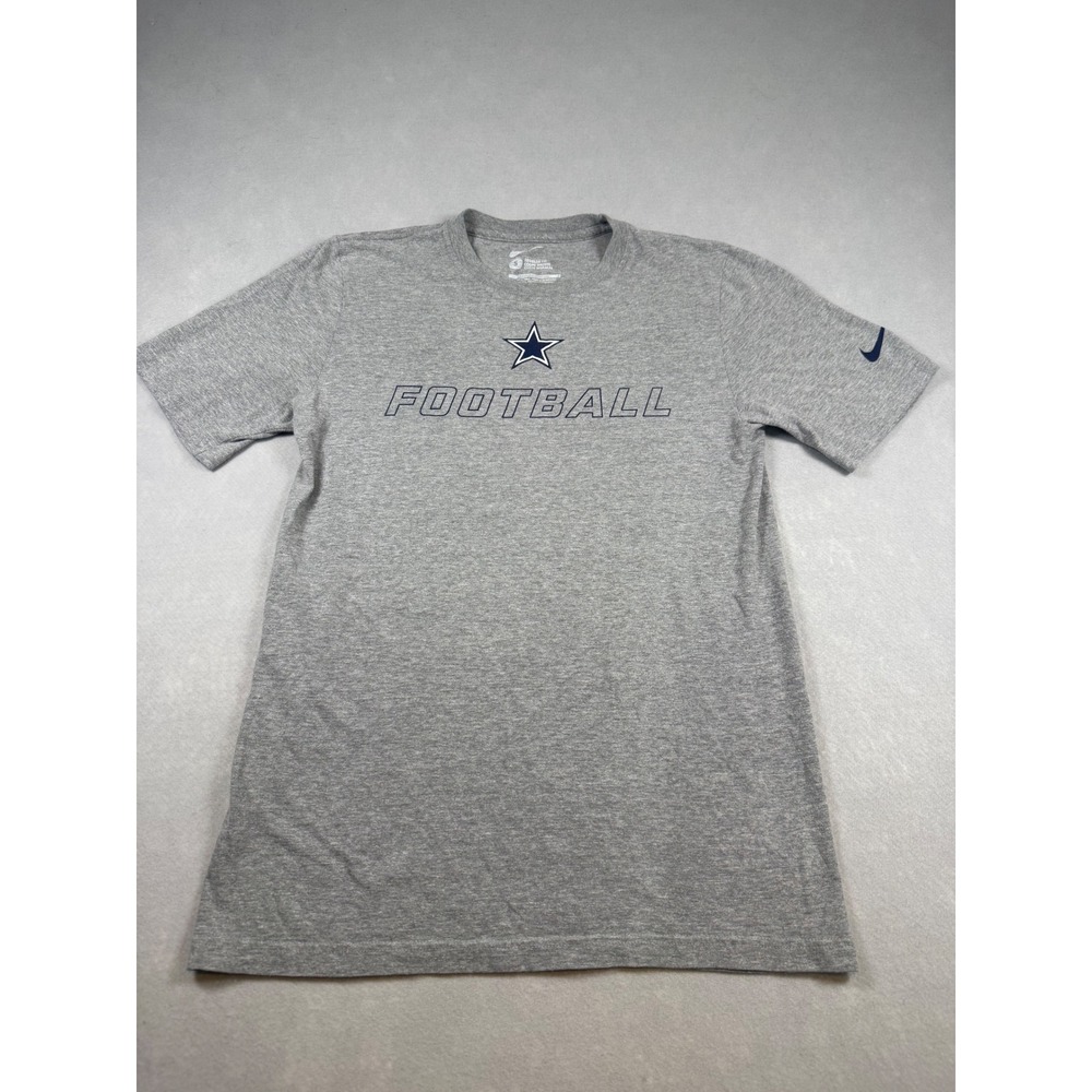 Nike Dallas Cowboys Football T-Shirt Mens Small Gray Heather NFL Graphic Tee